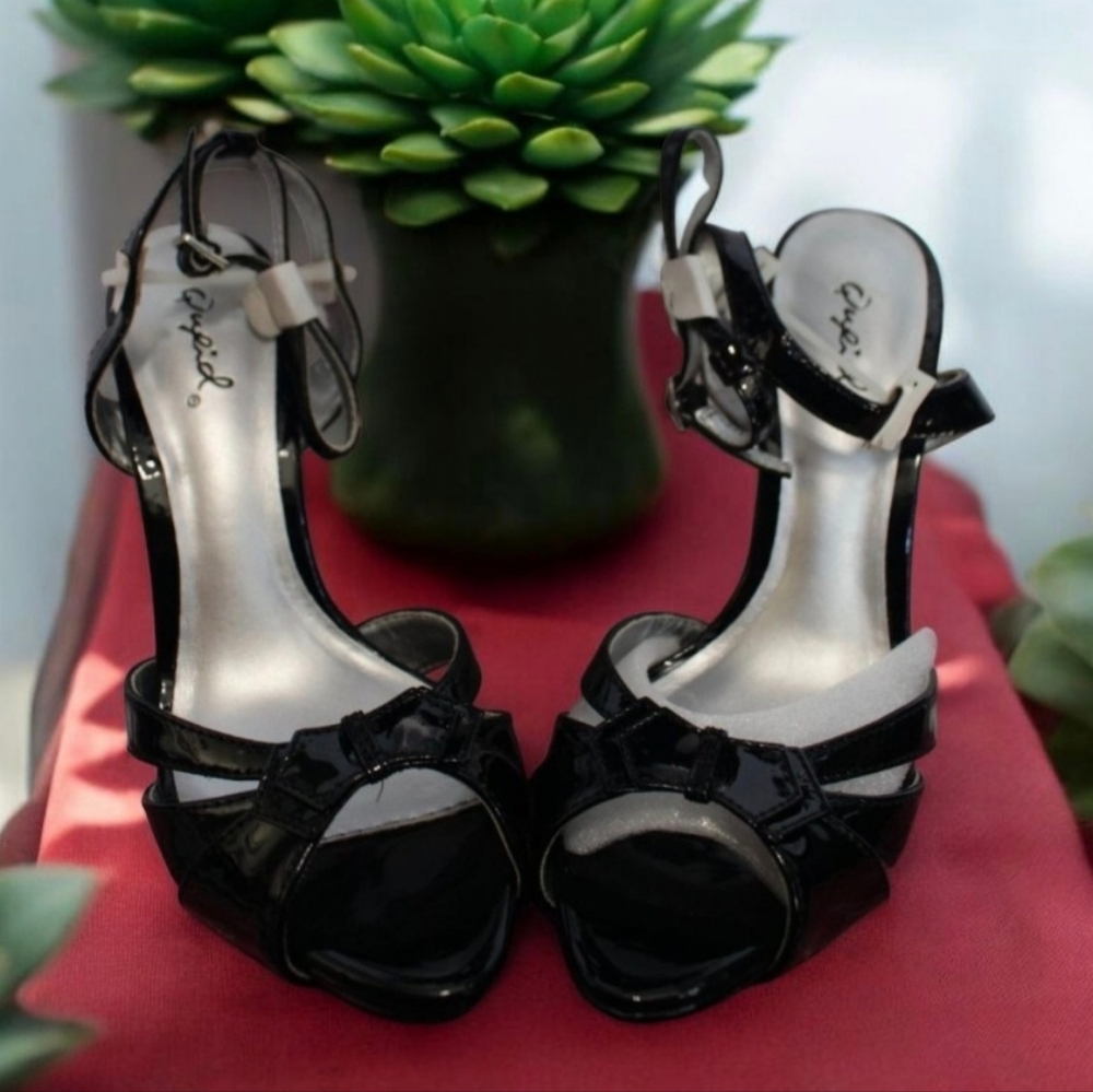 Qupid AFFAIR-08 Black High Heel Shoes